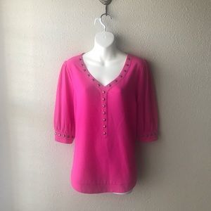 $$$ 41 Hawthorn studded mid sleeve blouse